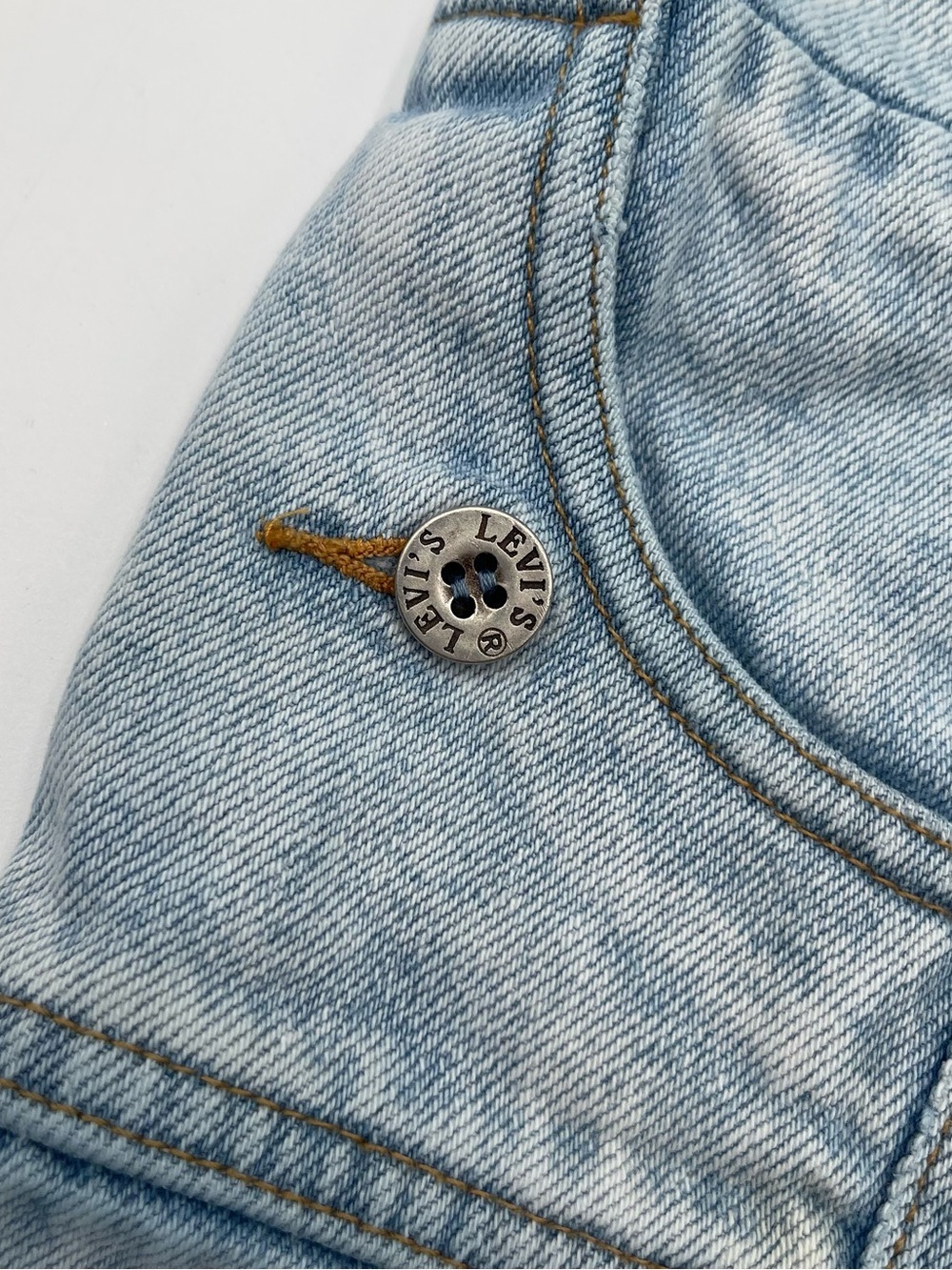 Vintage 80s 90s Little Levis Denim Jeans Kids Toddler Size 3T Cargo Checkered - Picture 2 of 12